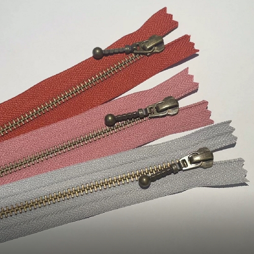 YKK Lynlåse - 4 mm - Antik Messing - 23 cm-Marine